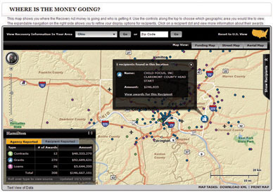 Example map from Recovery.gov Web site.