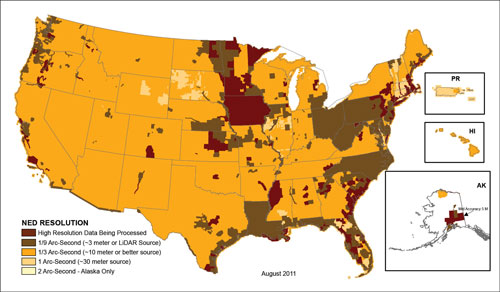 National Elevation Dataset graphic.